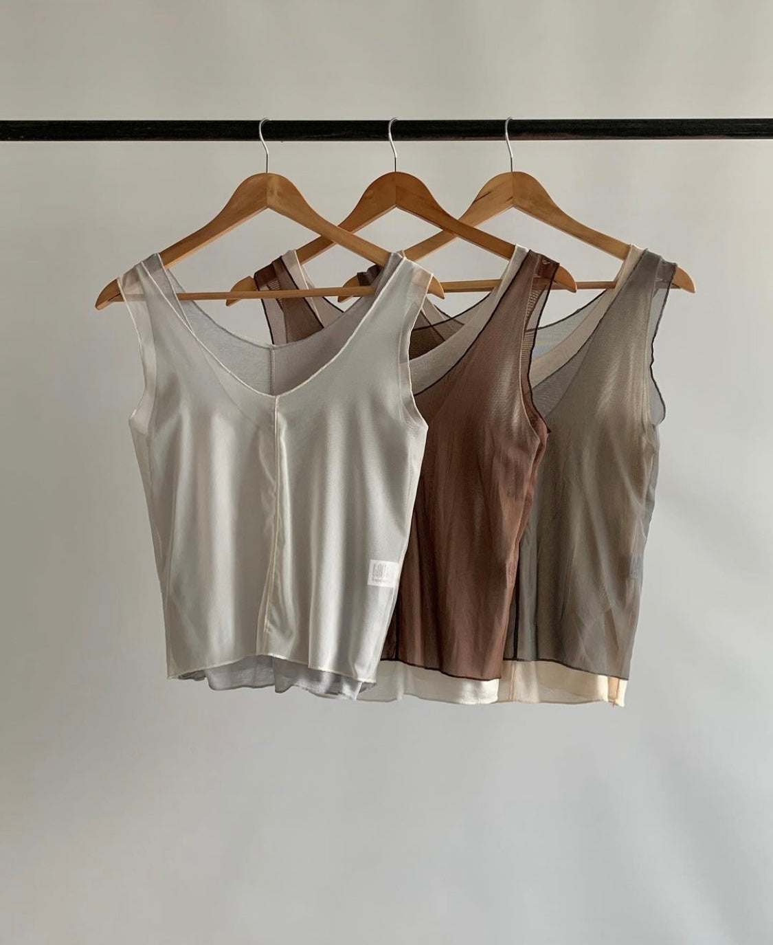 V-neck layered tank top