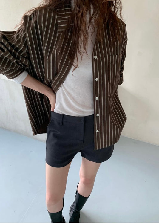 Corduroy stripes shirt