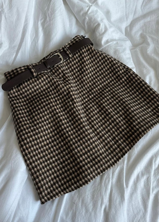 Checkers mini skirt