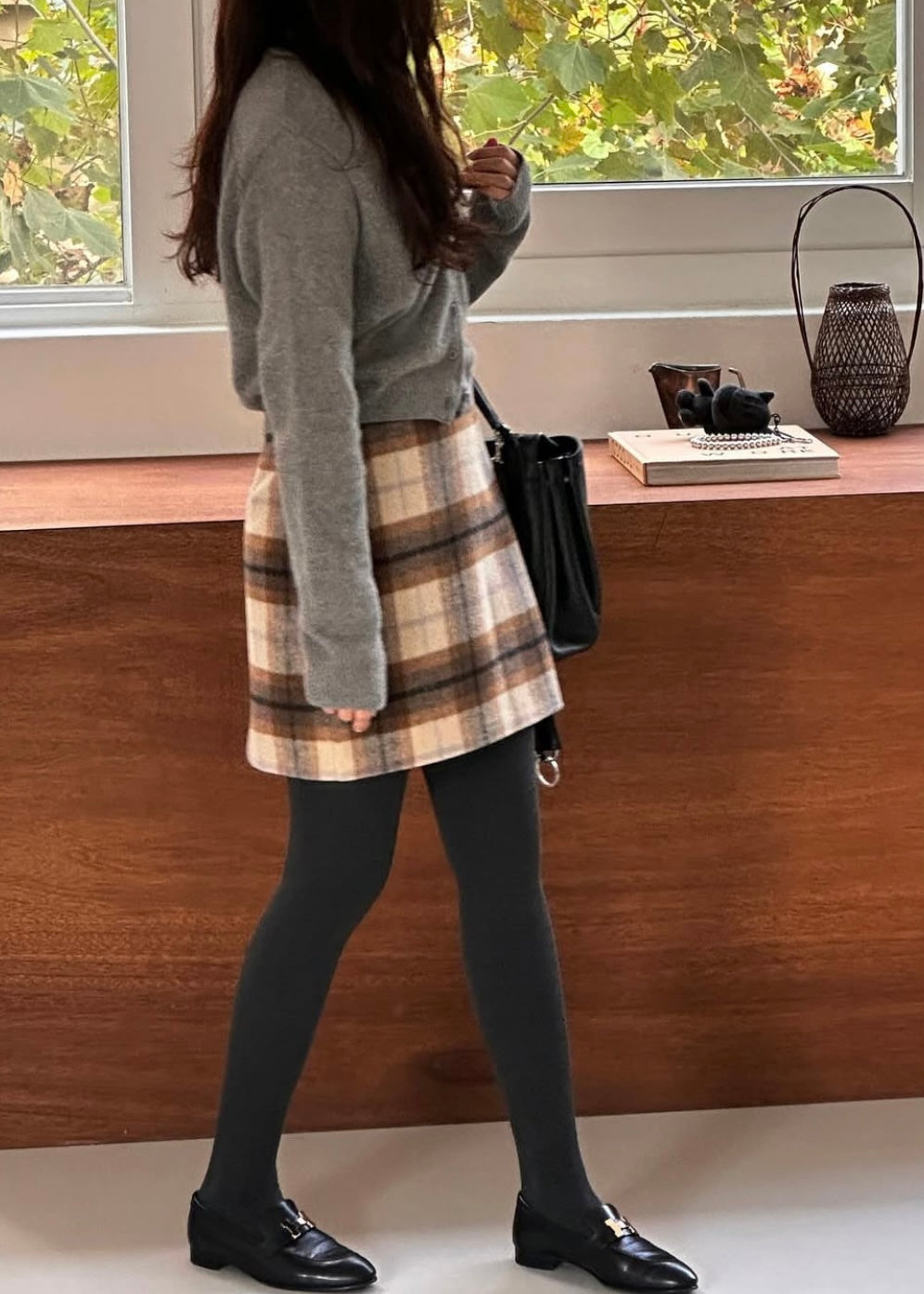 Tartan mini skirt