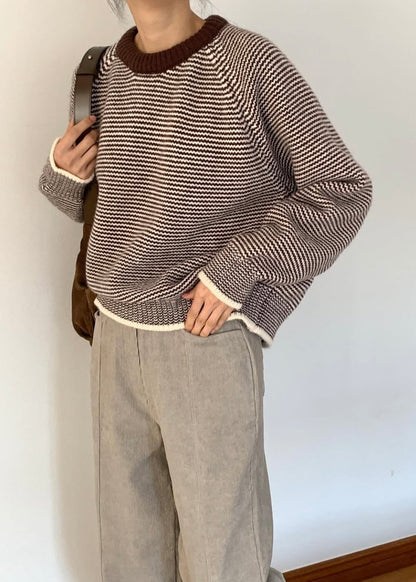 Loosen stripes sweater